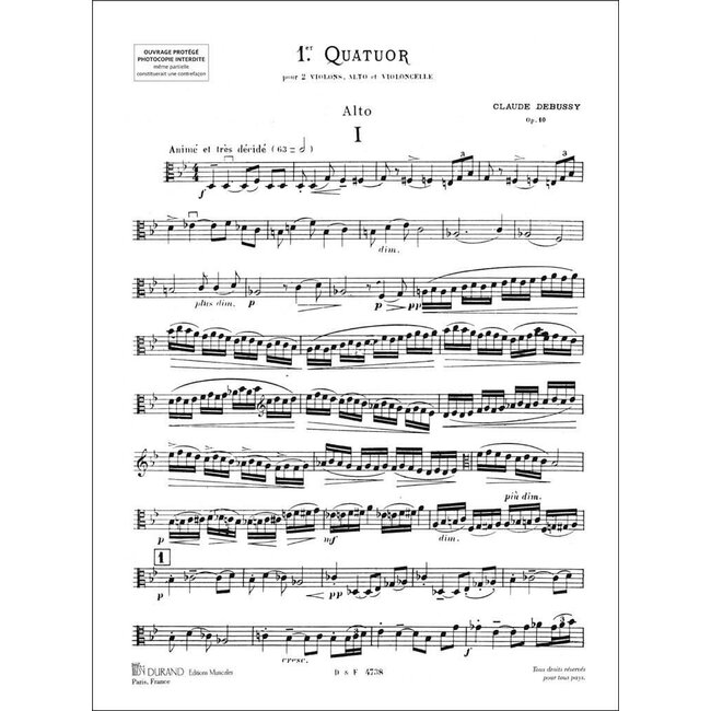 Premier Quatuor Op. 10