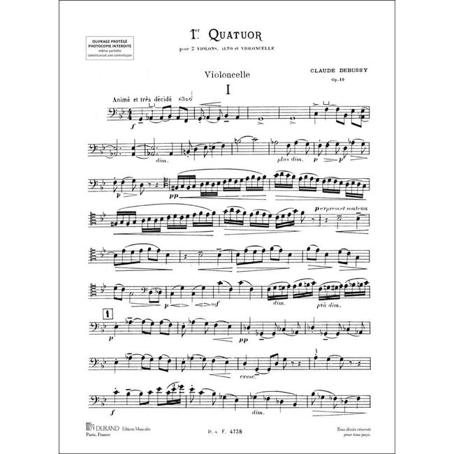 Premier Quatuor Op. 10