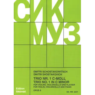 Schostakowitsch, Dmitri Trio Nr. 1 c-Moll op. 8