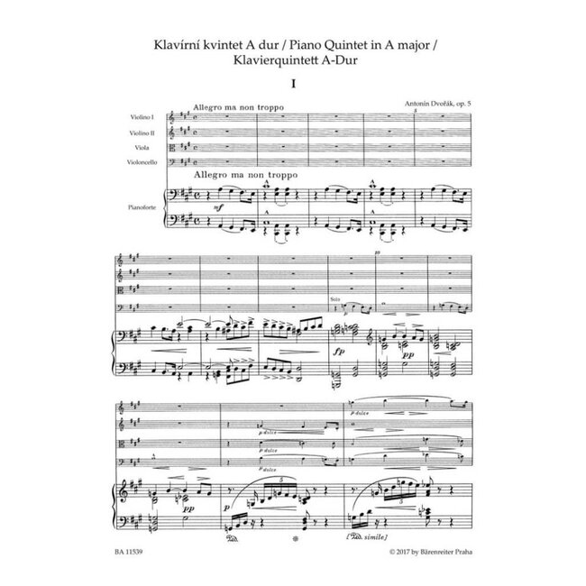 Piano Quintet In A major Op.5