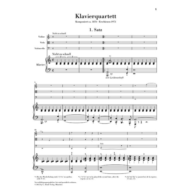 Piano quartet in A minor