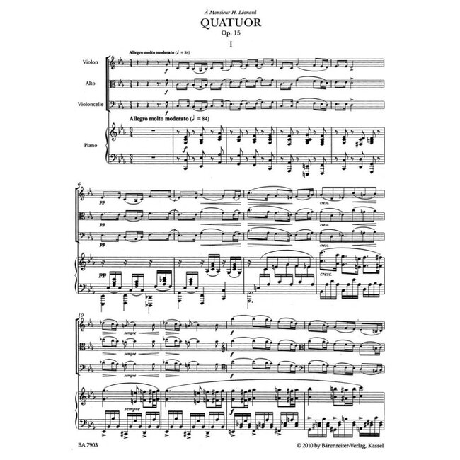 Piano Quartet No. 1 in C minor, Op.15