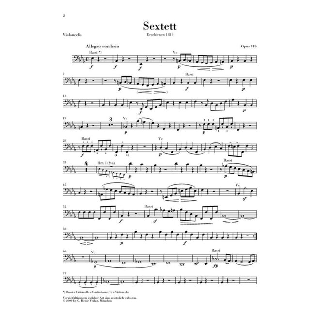 Sextet In E Flat Op.81b