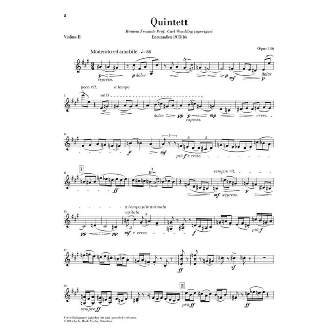 Clarinet Quintet in A major, Op. 146