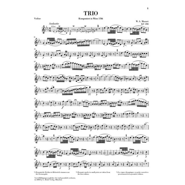 Trio K.498 For Piano, Clarinet