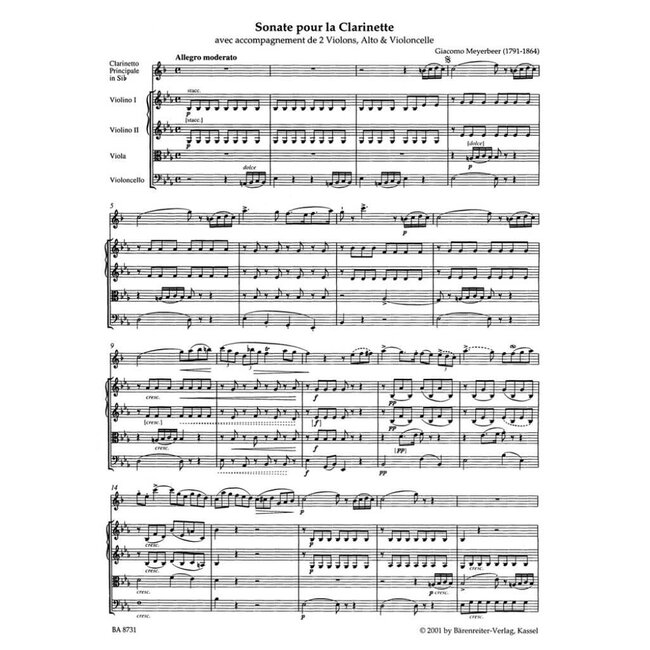 Quintet for clarinet and string quartet