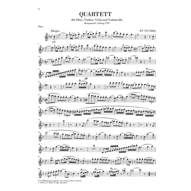 Oboe Quartet F Major KV.370