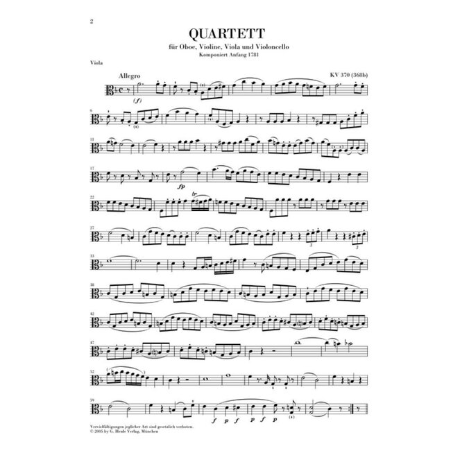 Oboe Quartet F Major KV.370