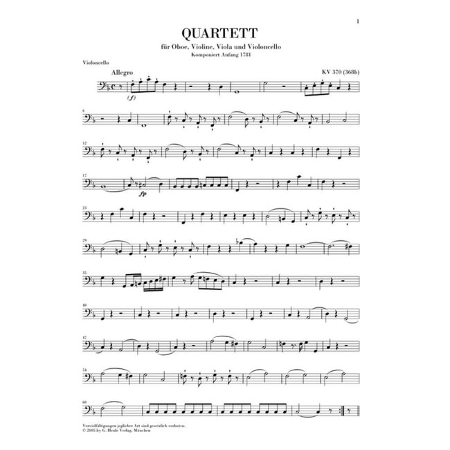 Oboe Quartet F Major KV.370