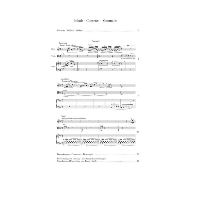 Sonata for Flute, Viola and Harp
