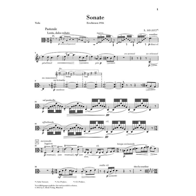 Sonata for Flute, Viola and Harp