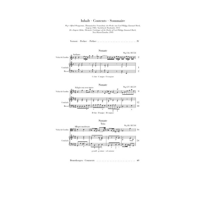 Gambensonaten Wq 88, 136, 137
