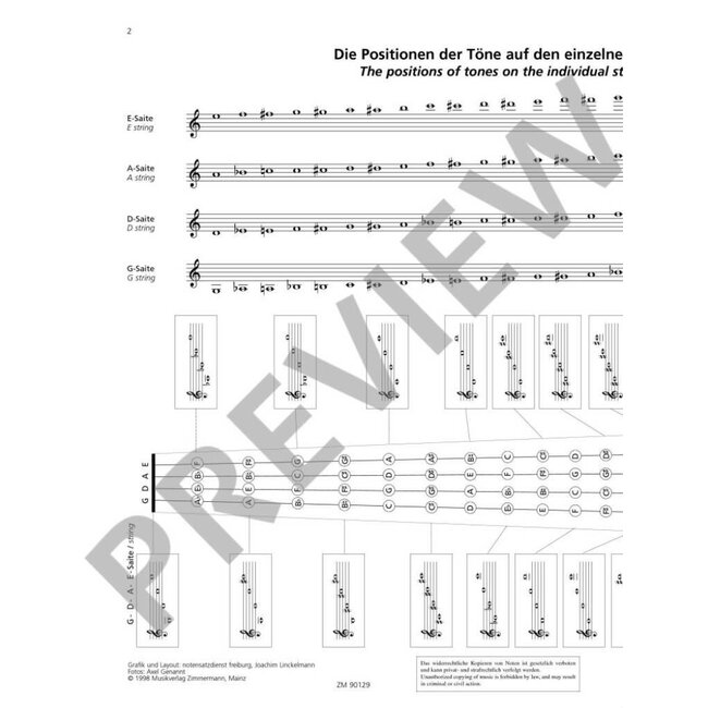 Grip charts for bowed instruments