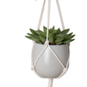 Corde à suspendre Macramé Double nœud de base Blanc Ø10 x H120 cm Corde à suspendre Macramé Double nœud de base Blanc Ø10 x H120 cm
