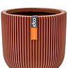 Pot rond Groove rouge merlot Ø8 x H7 cm Pot rond Groove rouge merlot Ø8 x H7 cm