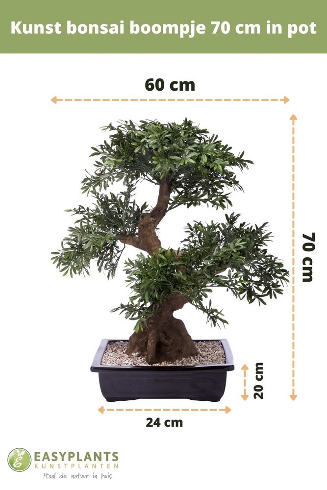 Greenmoods Artificial bonsai tree 70 cm in pot - Greenmoods