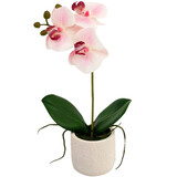 Greenmoods Orchidée artificielle Real Touch 30 cm rose/blanc Greenmoods Orchidée artificielle Real Touch 30 cm rose/blanc