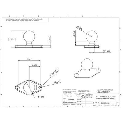 RAM MOUNTS Kogel Basis Diamant RAM-B-238U