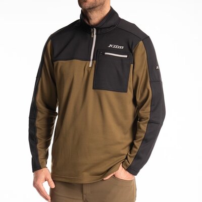 KLIM Glacier 1/4 Zip Dark Olive - Black