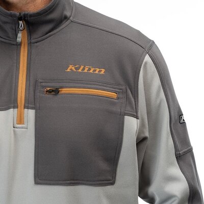 KLIM Glacier 1/4 Zip Monument - Asphalt