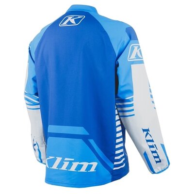 KLIM Revolt 1/4 Zip Pullover Electric Blue Lemonade - Nightfall Blue