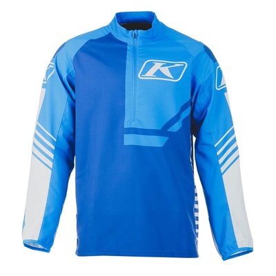 KLIM Revolt 1/4 Zip Pullover Electric Blue Lemonade - Nightfall Blue