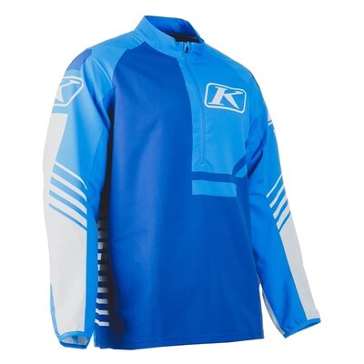 KLIM Revolt 1/4 Zip Pullover Electric Blue Lemonade - Nightfall Blue