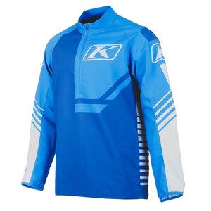 KLIM Revolt 1/4 Zip Pullover Electric Blue Lemonade - Nightfall Blue