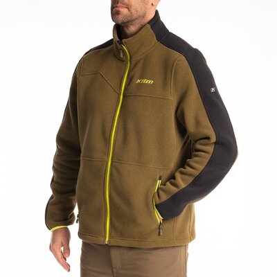 KLIM Teton Crest Fleece Jacket Dark Olive - Black