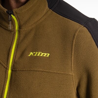 KLIM Teton Crest Fleece Jacket Dark Olive - Black