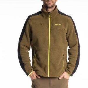 KLIM Teton Crest Fleece Jacket Dark Olive - Black