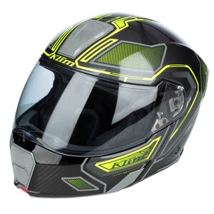KLIM GT1 Expedition Helmet CCC/DOT Encrypted Gloss Asphalt - Hi-Vis