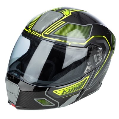 KLIM GT1 Expedition Helmet CCC/DOT Encrypted Gloss Asphalt - Hi-Vis