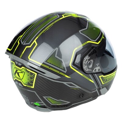 KLIM GT1 Expedition Helmet CCC/DOT Encrypted Gloss Asphalt - Hi-Vis