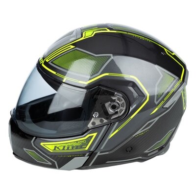 KLIM GT1 Expedition Helmet CCC/DOT Encrypted Gloss Asphalt - Hi-Vis