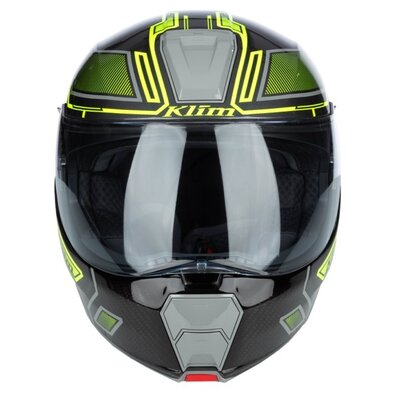 KLIM GT1 Expedition Helmet CCC/DOT Encrypted Gloss Asphalt - Hi-Vis