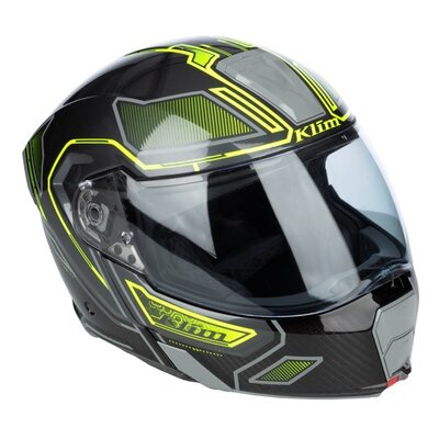 KLIM GT1 Expedition Helmet CCC/DOT Encrypted Gloss Asphalt - Hi-Vis
