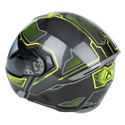 KLIM GT1 Expedition Helmet CCC/DOT Encrypted Gloss Asphalt - Hi-Vis