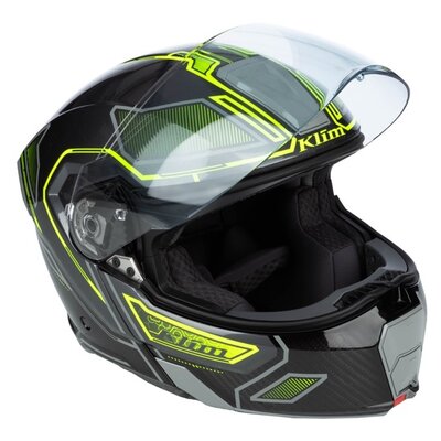 KLIM GT1 Expedition Helmet CCC/DOT Encrypted Gloss Asphalt - Hi-Vis