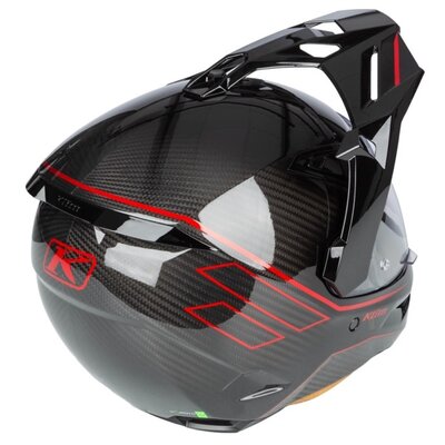 KLIM X1 Alpha Helmet ECE/DOT Quanta Gloss Black - Fiery Red