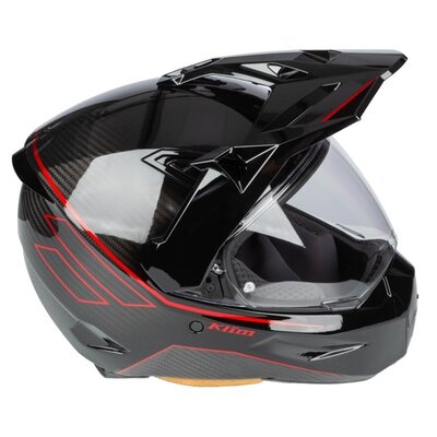 KLIM X1 Alpha Helmet ECE/DOT Quanta Gloss Black - Fiery Red