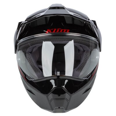 KLIM X1 Alpha Helmet ECE/DOT Quanta Gloss Black - Fiery Red