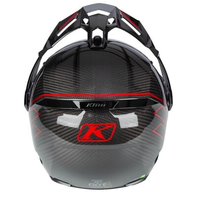 KLIM X1 Alpha Helmet ECE/DOT Quanta Gloss Black - Fiery Red