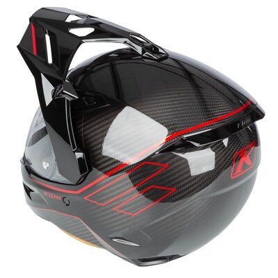 KLIM X1 Alpha Helmet ECE/DOT Quanta Gloss Black - Fiery Red