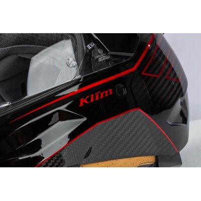 KLIM X1 Alpha Helmet ECE/DOT Quanta Gloss Black - Fiery Red