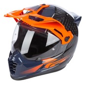 KLIM Krios Pro Helmet ECE/DOT Echo Gloss Black - Striking Orange - Petrol