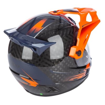KLIM Krios Pro Helmet ECE/DOT Echo Gloss Black - Striking Orange - Petrol