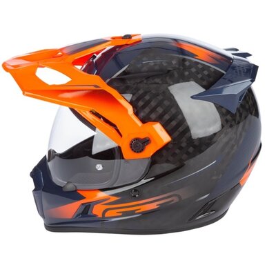 KLIM Krios Pro Helmet ECE/DOT Echo Gloss Black - Striking Orange - Petrol