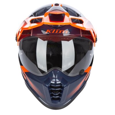 KLIM Krios Pro Helmet ECE/DOT Echo Gloss Black - Striking Orange - Petrol