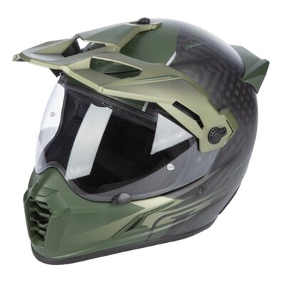 KLIM Krios Pro Helmet ECE/DOT Echo Matte Black - Rifle Green - Oil Green